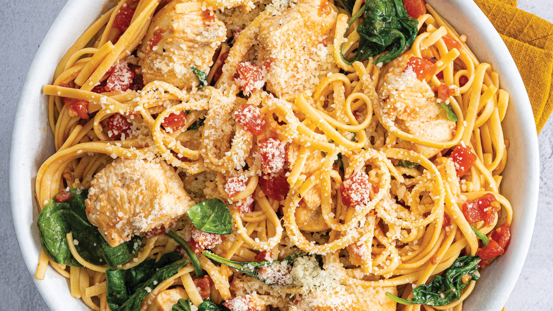 One-Pot Tuscan Chicken Linguine