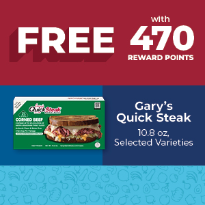 Gary’s Quick Steak 10.8 oz, Selected Varieties