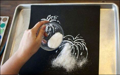 Fireworks Salt Painting