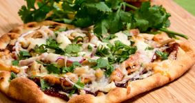 BBQ Chicken Pizza on Naan