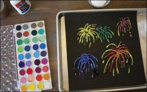 Fireworks Salt Painting Fireworks Salt Painting