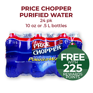 Price Chopper Purified Water 24pk, 10oz or .5L bottles