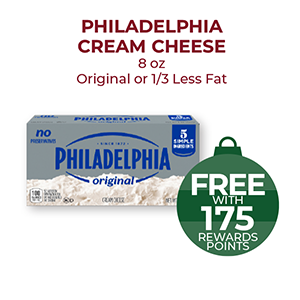 Philadelphia Cream Cheese 8oz, Original or 1/3 Less Fat