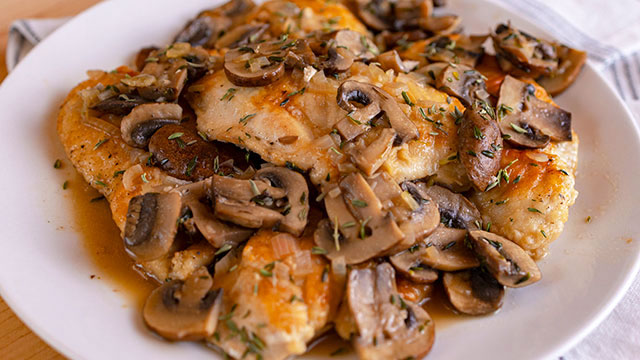 Chicken with Lemon Herb Mushroom Sauce