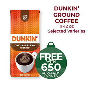 Dunkin Ground Coffee 11-12oz, Selected Varieties